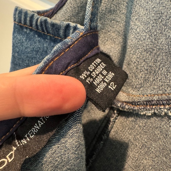 Moda International Denim Fit & Flare Midi Dress Corset Bodice Fit 12 Rockabilly - Picture 7 of 8